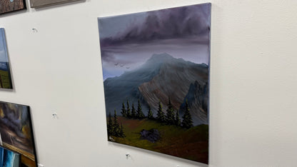 Painting #2620 - 20x24" Canvas - Mountain Landscape painted by Josh and Dani 9-26-26