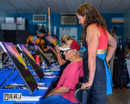 GROUP Painting Class - Night Time Black Canvas Scene with PaintWithJosh