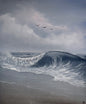 Painting #2436 - 20x24" Canvas - Crashing Wave Seascape painted 5-14-26
