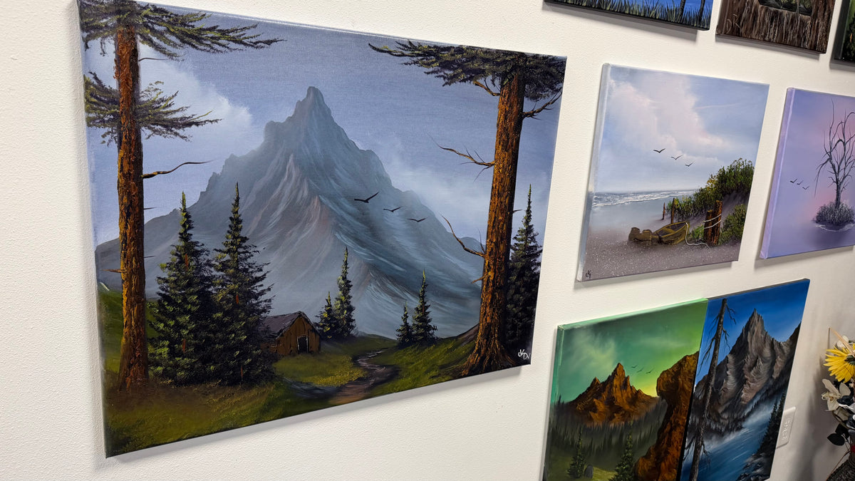Painting #2584 - 22x28" Canvas - Mountain Landscape by Josh and Dani painted 9-5-26