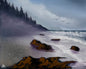 Painting #2067 - 16x20" Canvas - Heceta Beach Seascape painted 9-21-25
