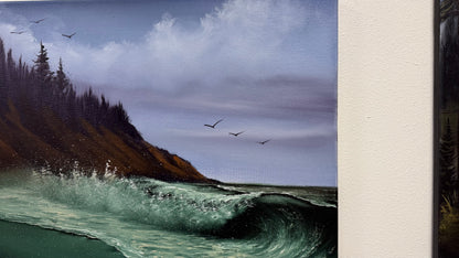 Painting #2664 - 18x24" Canvas - West Coast Seascape painted 10-26-26