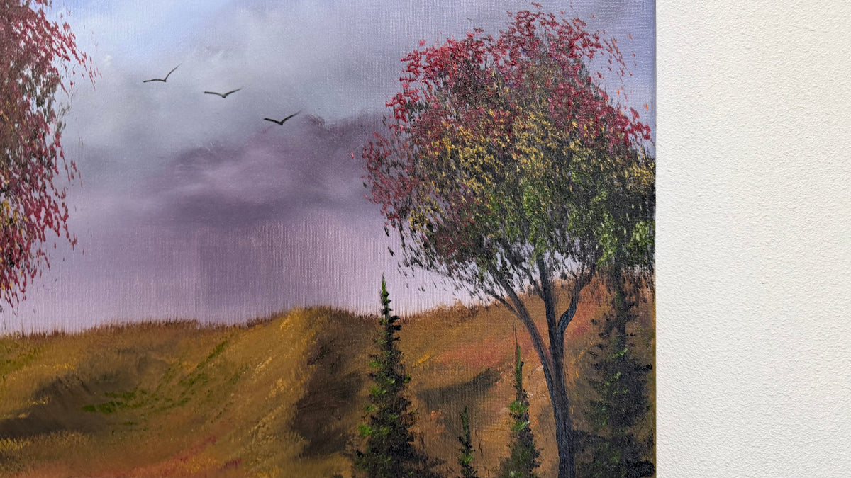 Painting #2618 - 16x20" Canvas - Autumn Landscape painted 9-25-26