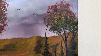 Painting #2618 - 16x20" Canvas - Autumn Landscape painted 9-25-26