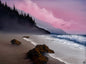 Painting #2118 - 18x24" Canvas - Oregon Coast Sunset painted 10-25-25