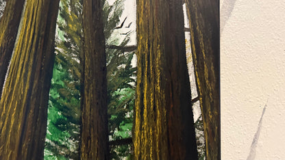 Painting #2301 - 16x20" Canvas - Acrylic Forest painted 2-23-26