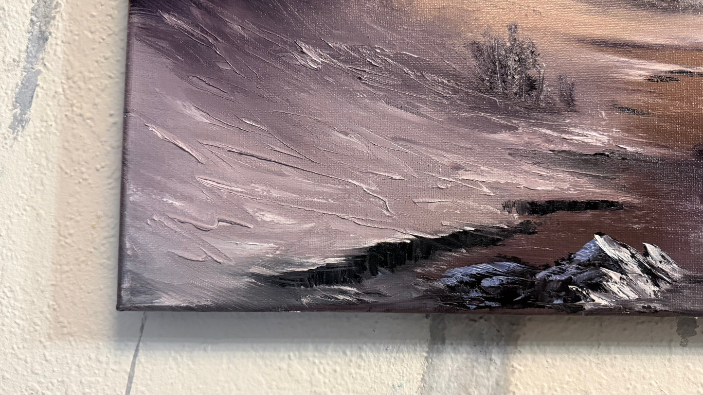 Painting #2259 - 16x20" Canvas - Mountain Landscape painted 1-28-26