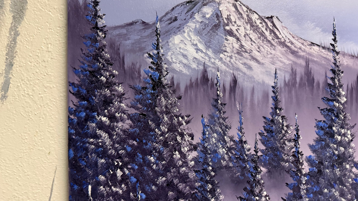 Painting #2201 - 20x24" Canvas - Winter Landscape painted 12-26-25