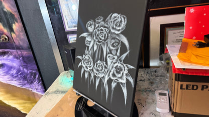 Painting #2276 - 16x20" Color Your Own Canvas - Rose Bouquet painted 2-7-26