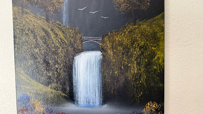 Painting #2342 - 16x20" Canvas - Multnomah Falls painted 3-19-26
