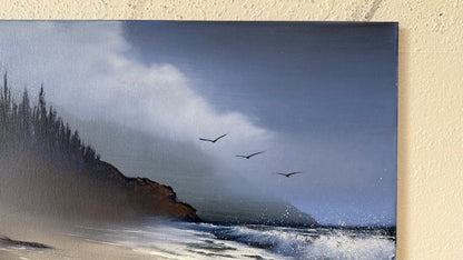 Painting #2133 - 18x24" Canvas - Oregon Seascape painted 11-3-25