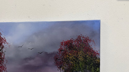 Painting #2618 - 16x20" Canvas - Autumn Landscape painted 9-25-26