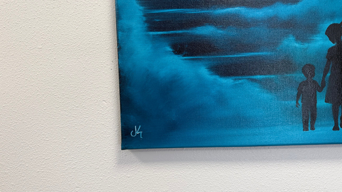 Painting #2560 - 16x20" Canvas - Stairway to Heaven painted 8-22-26