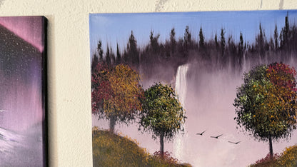 Painting #2374 - 16x20" Canvas - Multnomah Falls painted 4-5-26