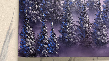 Painting #2201 - 20x24" Canvas - Winter Landscape painted 12-26-25