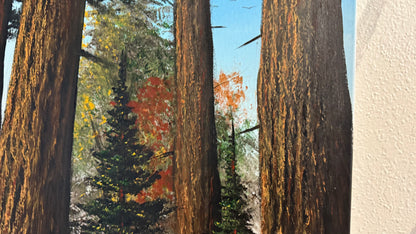 Painting #2304 - 16x20" Canvas - Acrylic Forest painted 2-24-26