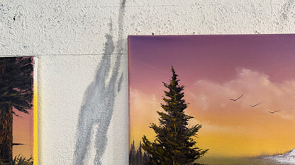 Painting #2399 - 16x20" Canvas - Mt Hood Columbia River Landscape painted 4-19-26