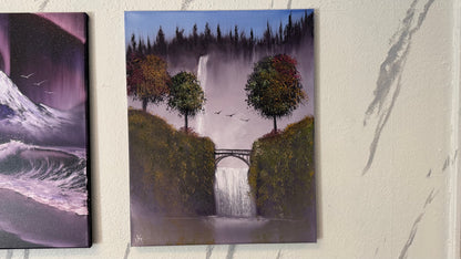 Painting #2374 - 16x20" Canvas - Multnomah Falls painted 4-5-26