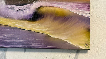 Painting #2165 - 16x20" Canvas - Sunset Seascape painted 11-26-25