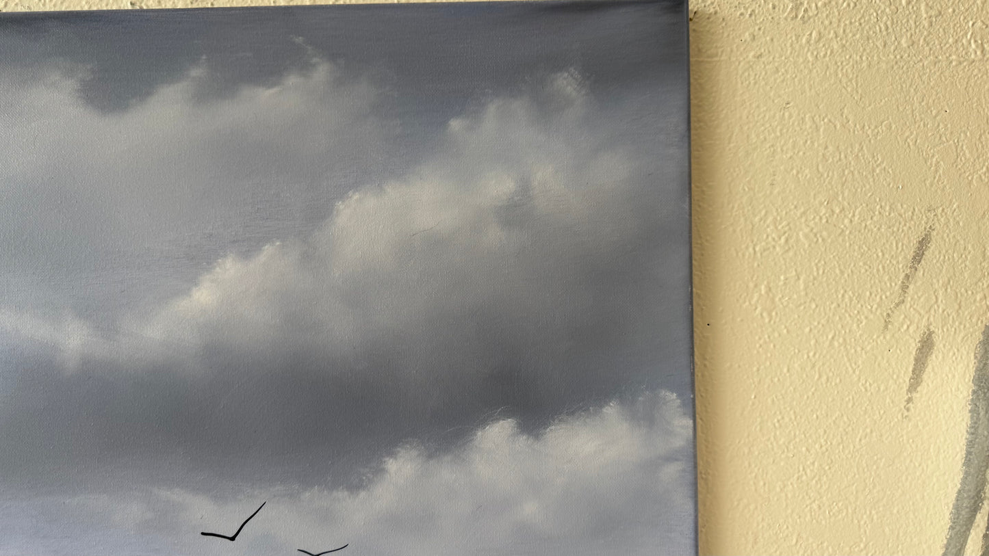 Painting #2116 - 18x24" Canvas - Stormy Seascape painted 10-25-25