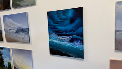 Painting #2525 - 16x20" Canvas - Stairway to Heaven Seascape painted 7-24-26