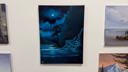 Painting #2566 - 18x24" Canvas - Tropical Seascape painted 8-24-26