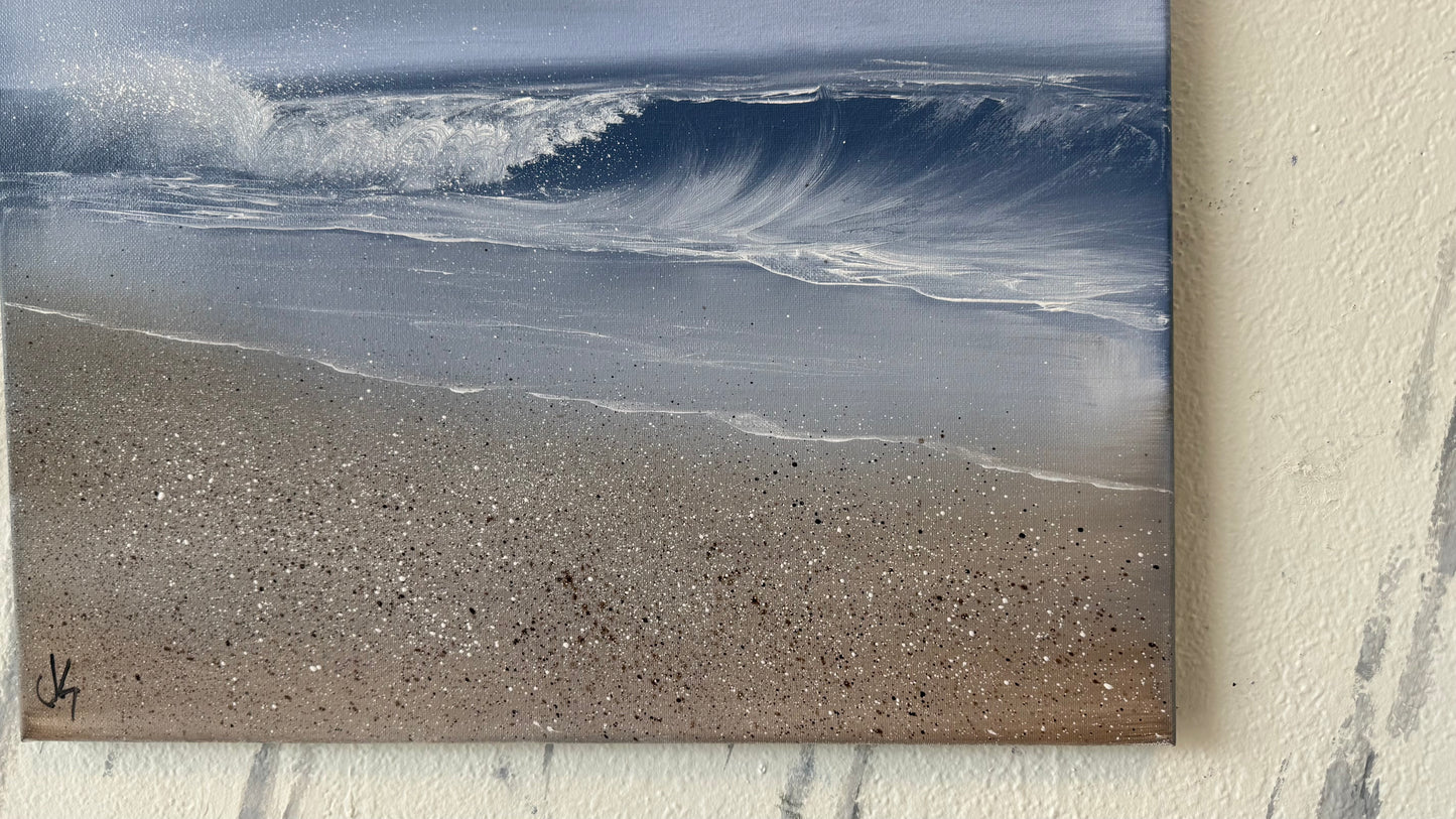 Painting #2117 - 18x24" Canvas - Palm Tree Seascape painted 10-25-25