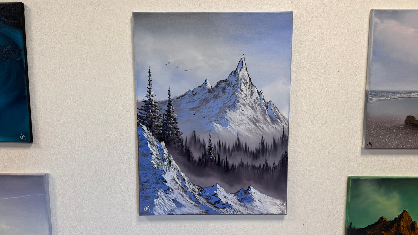 Painting #2574 - 18x24" Canvas - Mountain Landscape painted 8-30-26
