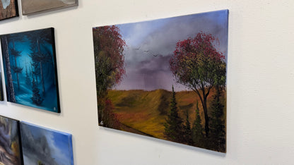 Painting #2618 - 16x20" Canvas - Autumn Landscape painted 9-25-26
