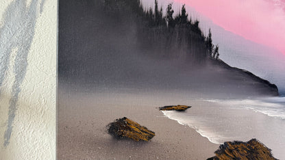 Painting #2118 - 18x24" Canvas - Oregon Coast Sunset painted 10-25-25