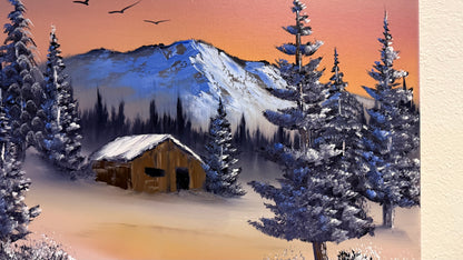 Painting #2134 - 18x24" Canvas - Mountain Landscape painted 11-6-25