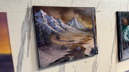 Painting #2259 - 16x20" Canvas - Mountain Landscape painted 1-28-26