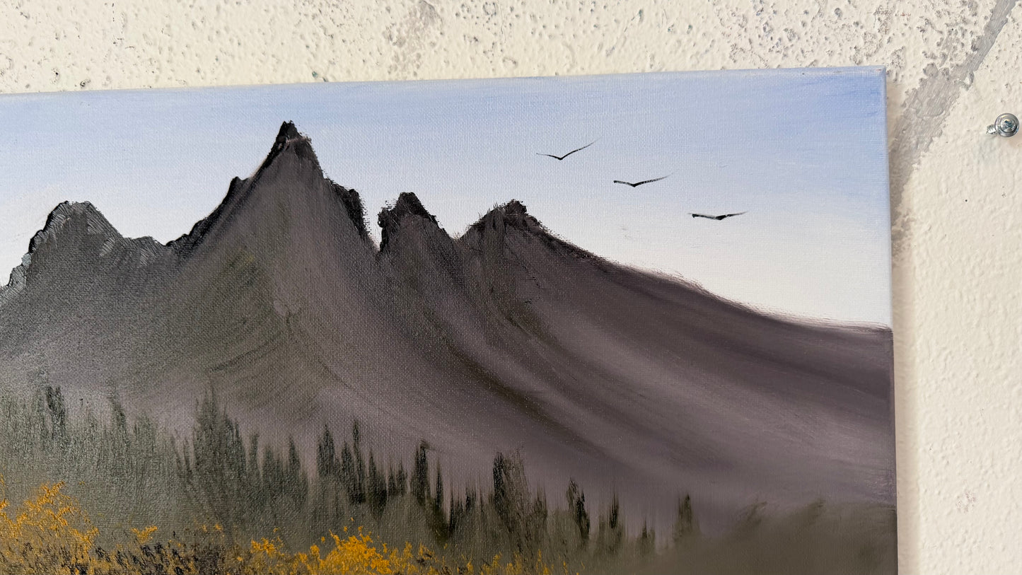 Painting #2474 - 16x20" Canvas - Teton River Path painted 6-2-26