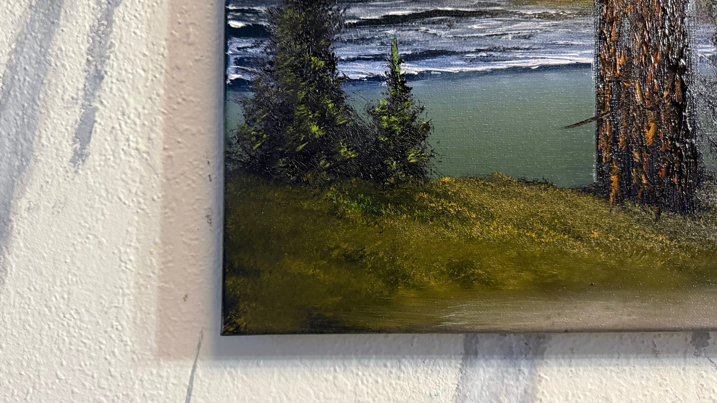 Painting #2454 - 16x20" Canvas - Oregon Coast Seascape painted 5-23-26