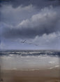 Painting #2116 - 18x24" Canvas - Stormy Seascape painted 10-25-25