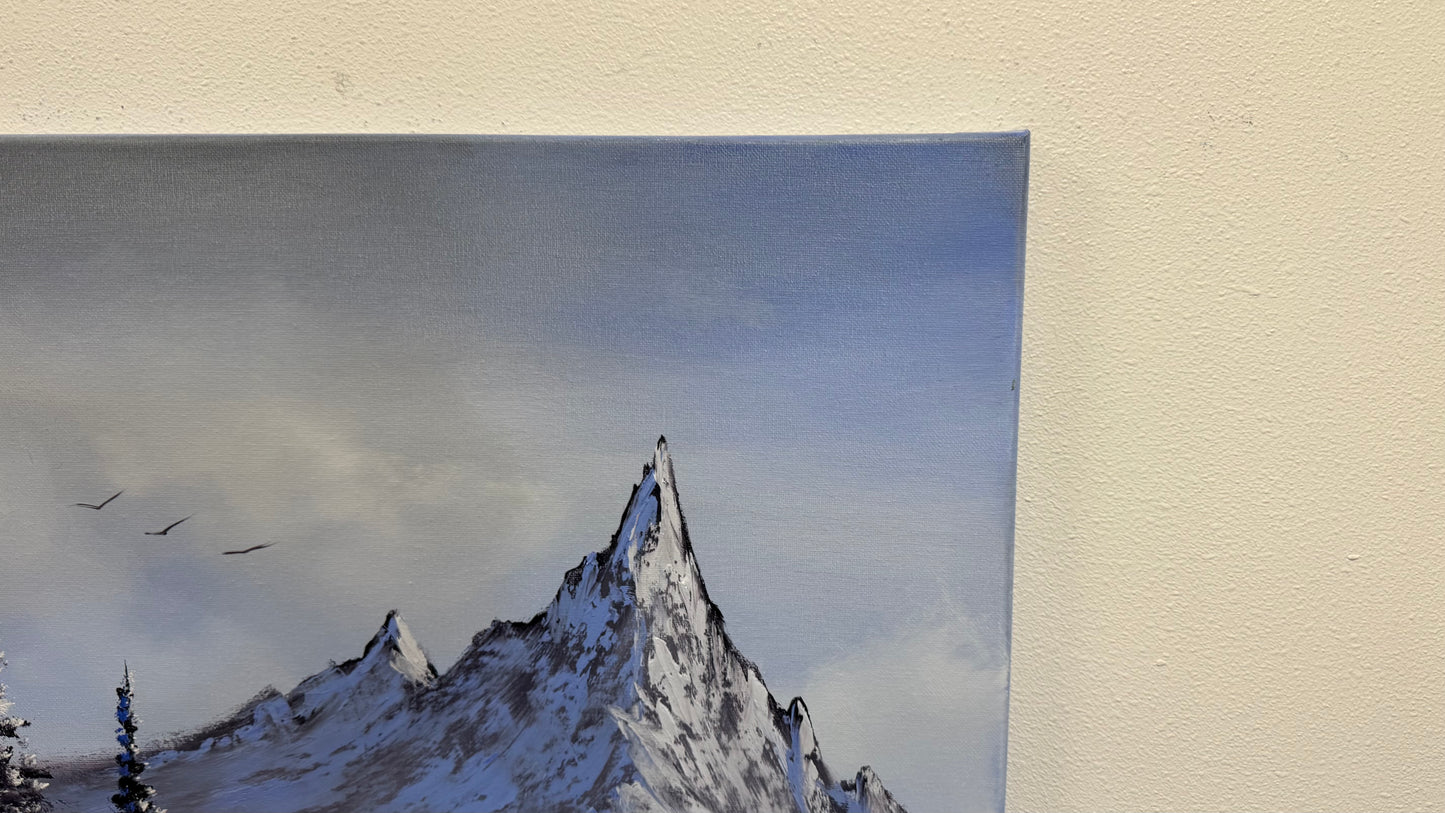Painting #2574 - 18x24" Canvas - Mountain Landscape painted 8-30-26