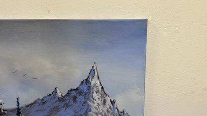 Painting #2574 - 18x24" Canvas - Mountain Landscape painted 8-30-26