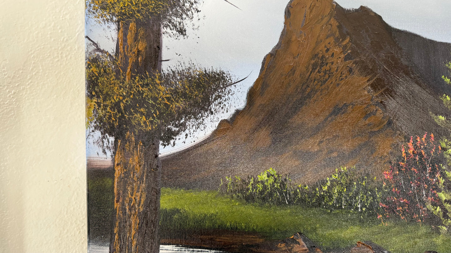 Painting #2058 - 20x24" Canvas - Summer Mountain Landscape painted 9-15-25