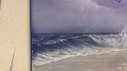 Painting #2169 - 18x24" Canvas - Crashing Wave Seascape painted 12-4-25