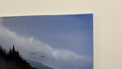Painting #2568 - 20x24" Canvas - Oregon Coast Seascape painted 8-27-26