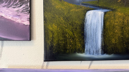 Painting #2341 - 18x24" Canvas - Orchard Falls painted 3-18-26