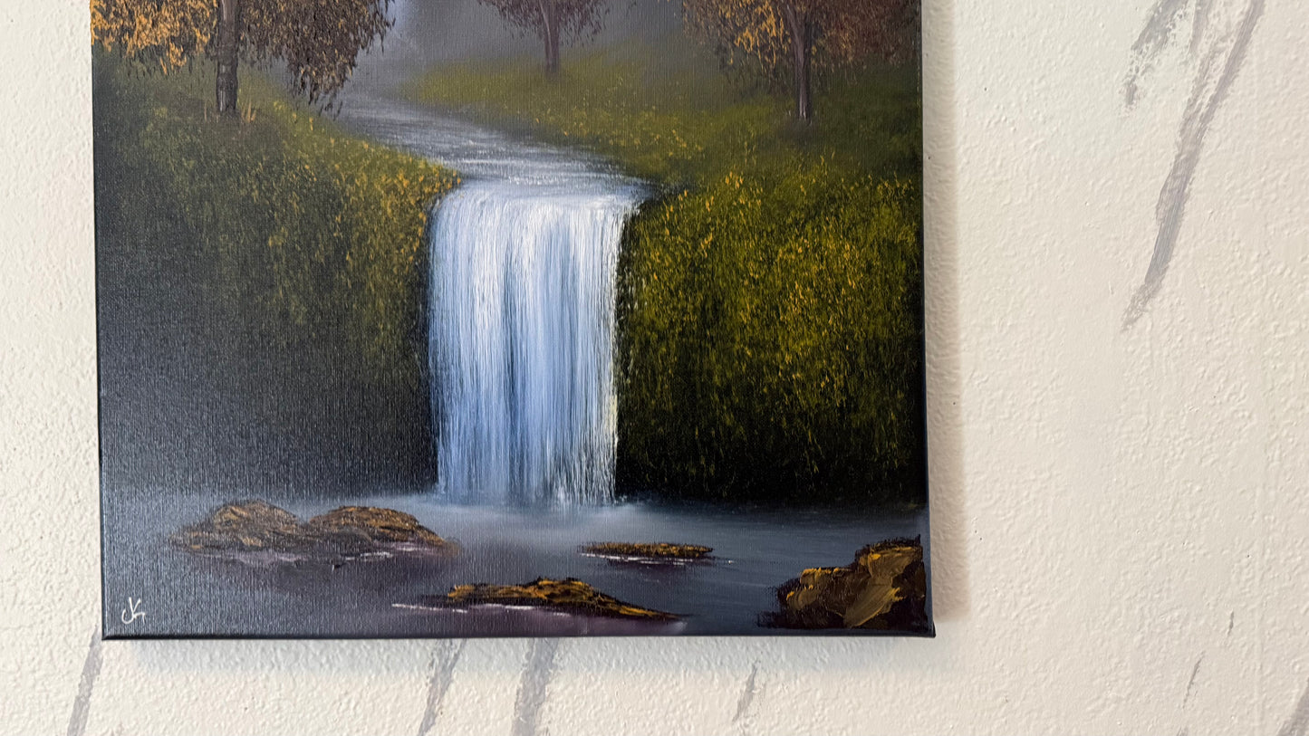 Painting #2340 - 16x20" Canvas - Orchard Falls painted 3-17-26