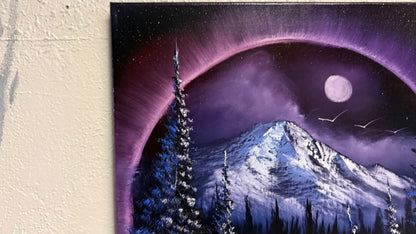 Painting #2195 - 16x20" Canvas - Portal Painting Mt Hood Waterfall painted 12-19-25