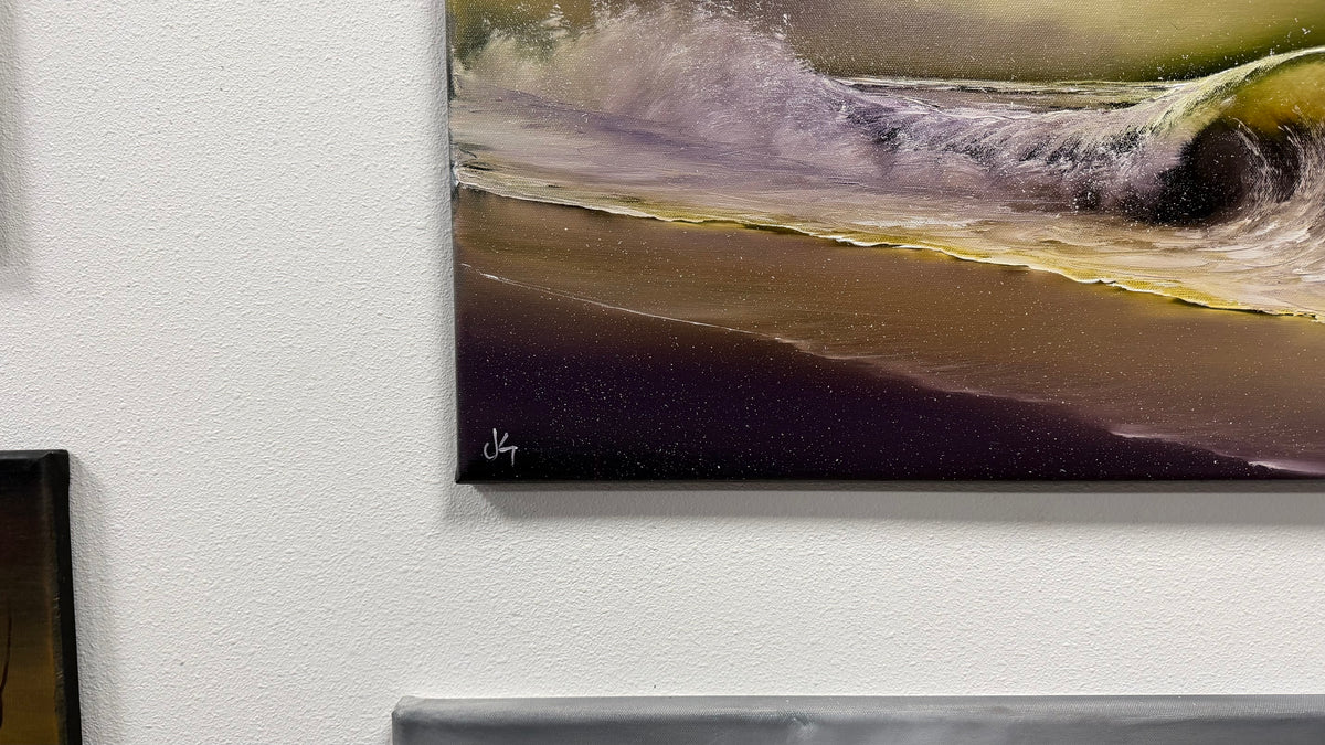 Painting #2655 - 20x24" Canvas - Crashing Wave Seascape painted 10-18-26
