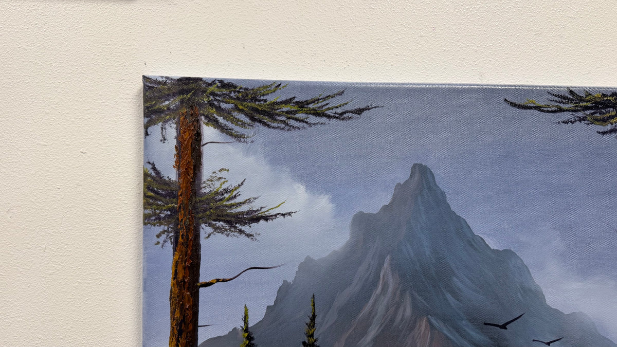 Painting #2584 - 22x28" Canvas - Mountain Landscape by Josh and Dani painted 9-5-26