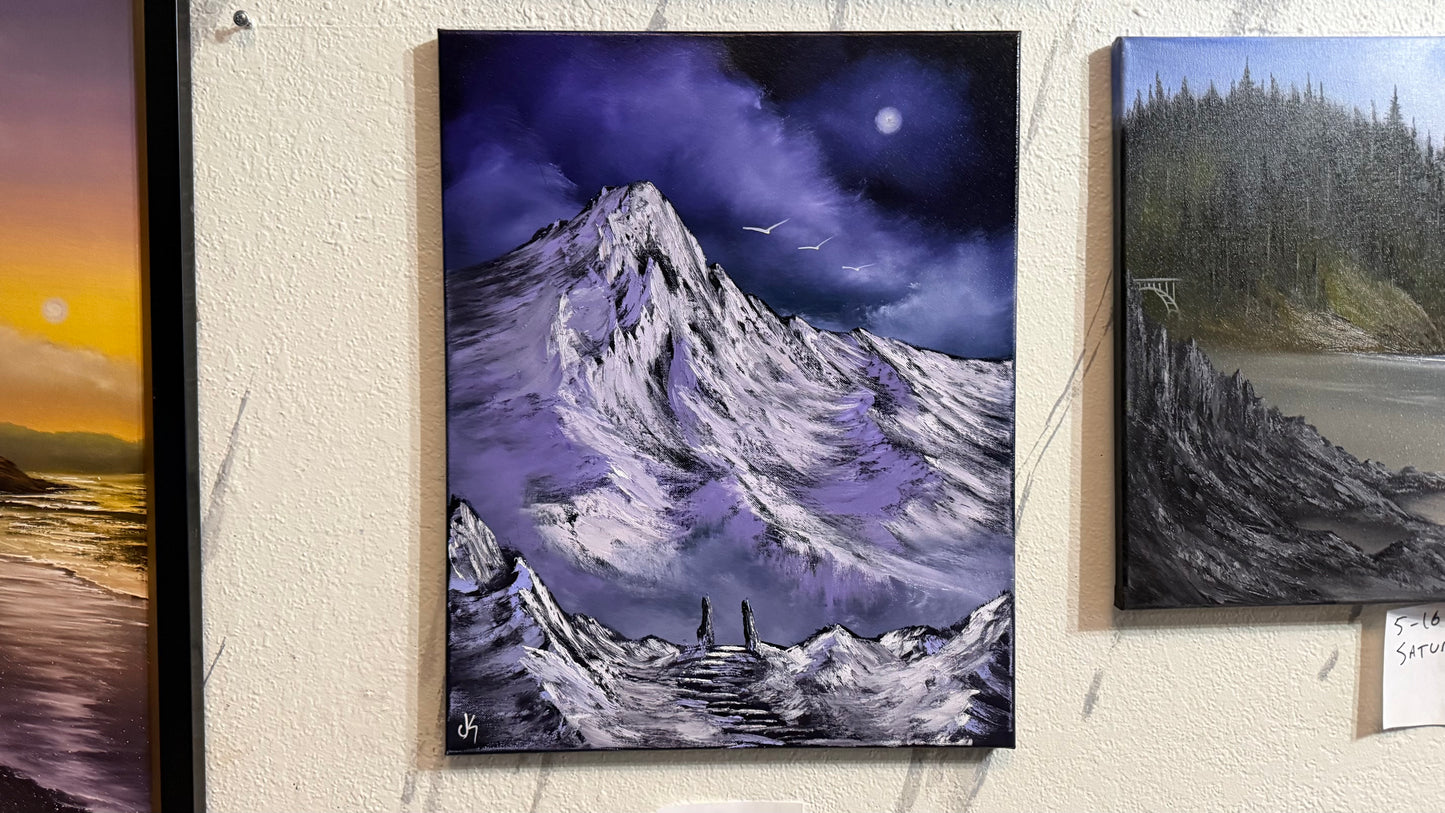 Painting #2439 - 16x20" Canvas - Mountain Landscape painted 5-15-26