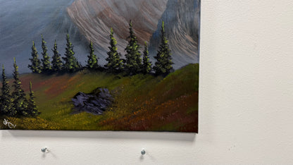 Painting #2620 - 20x24" Canvas - Mountain Landscape painted by Josh and Dani 9-26-26