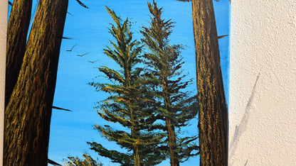 Painting #2307 - 18x24" Canvas - Acrylic Forest painted 2-26-26