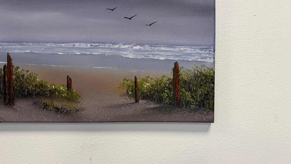 Painting #2615 - 16x20" Canvas - East Coast Seascape painted 9-24-26