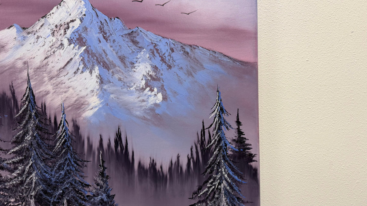 Painting #2658 - 20x24" Canvas - Winter Landscape painted 10-22-26